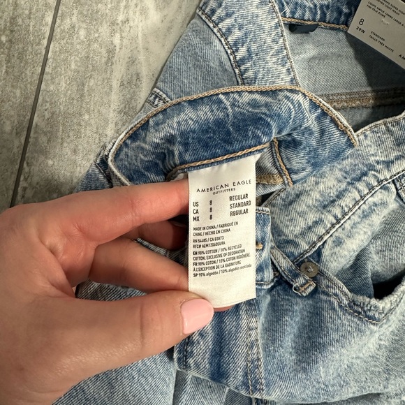 NWT American Eagle Dreamy Drape Baggy Wide Leg Jeans - Picture 5 of 6